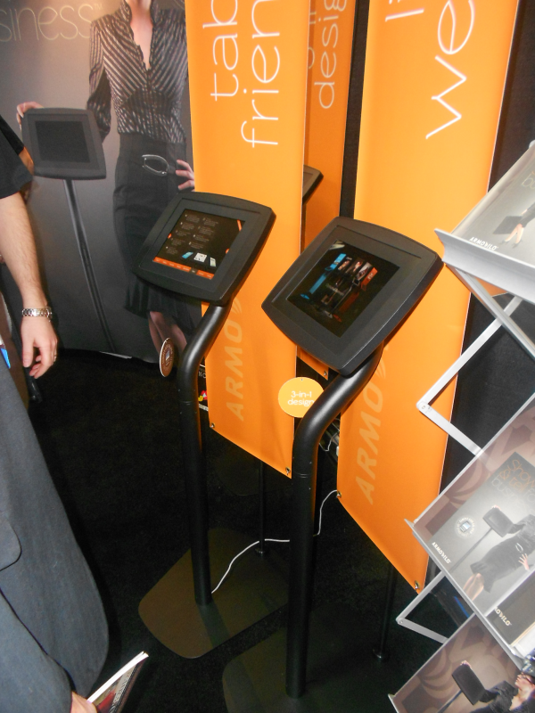 ipads in a trade show booth