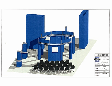 custom island exhibit