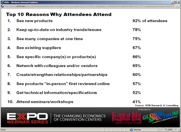 why do attendee attend trade show events