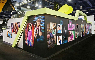 custom island trade show exhibit