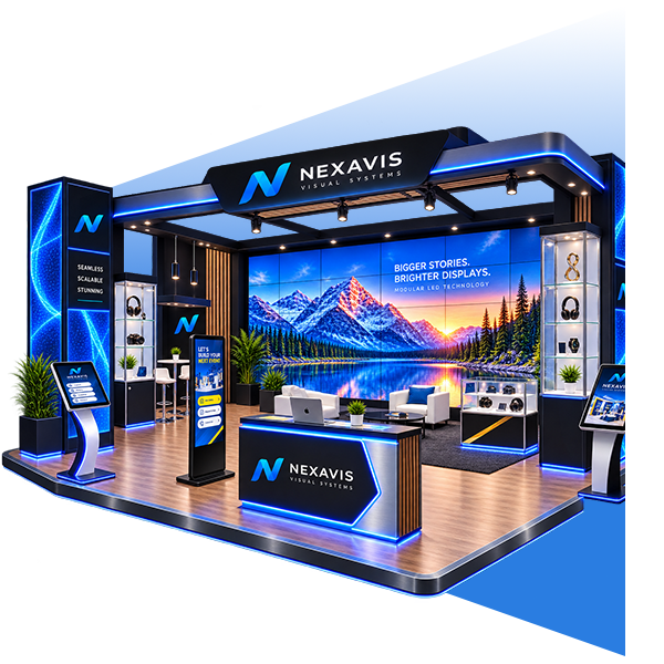 AV rental trade show exhibit