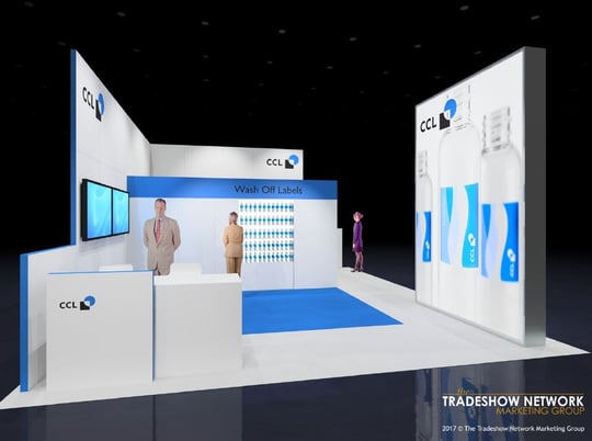 20x20 corner booth