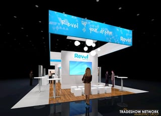 30x70 island booth for himss from the tradeshow network