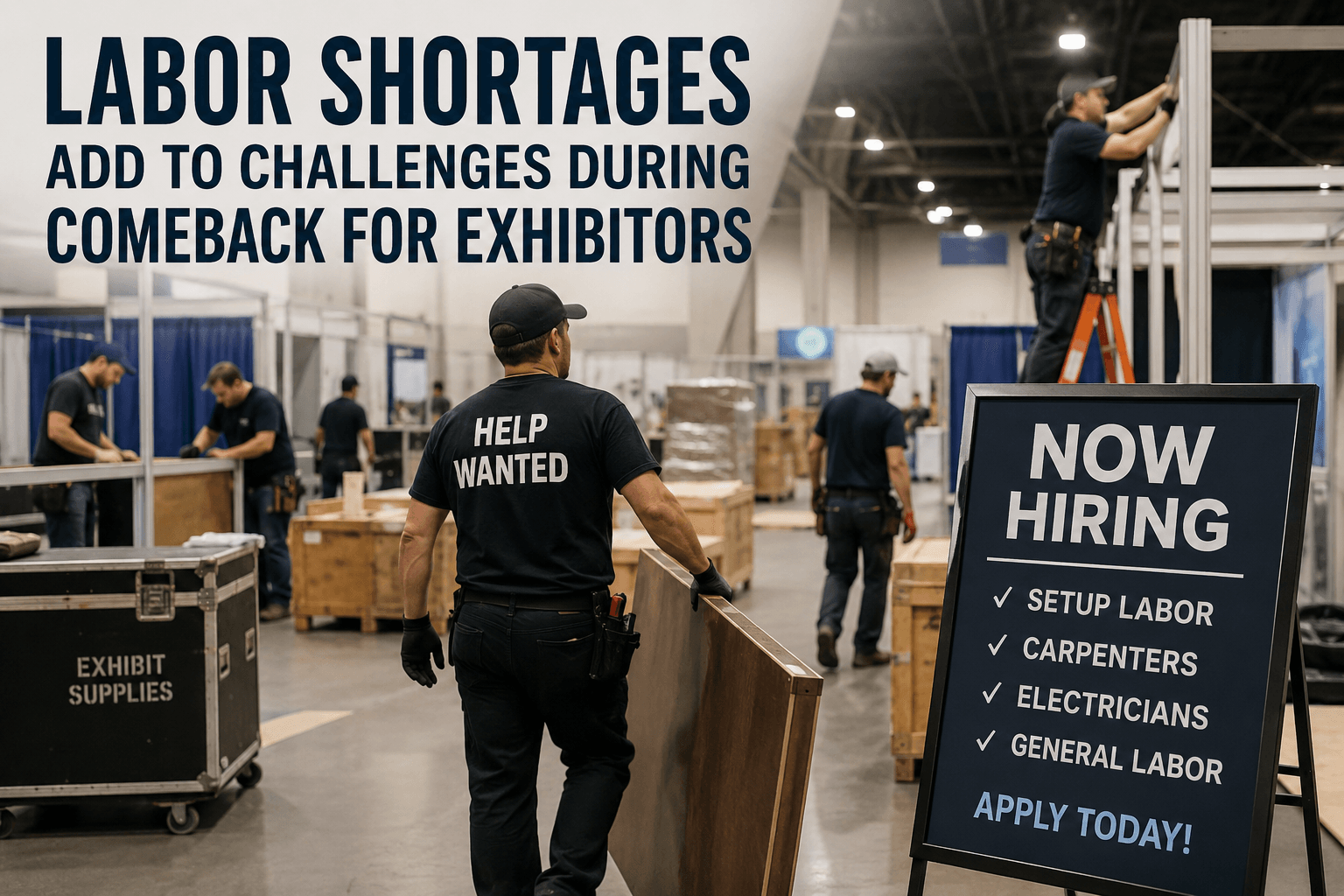 Labor shortages impact exhibit setups