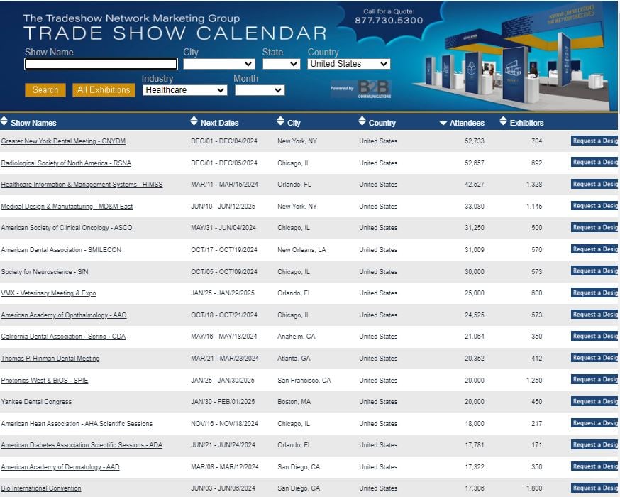 healthcare trade show events