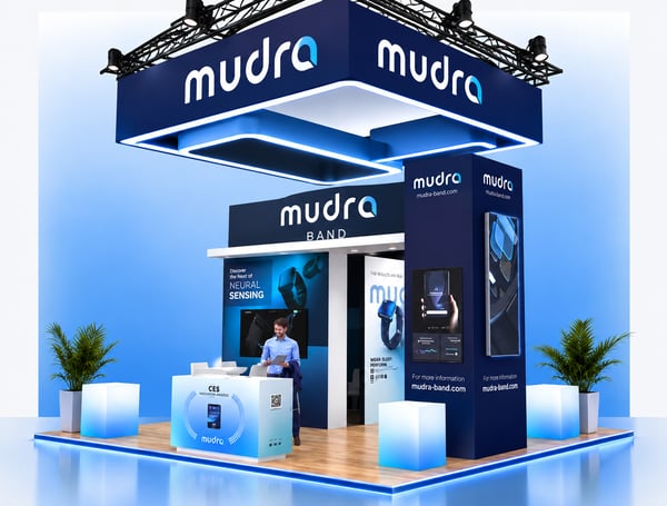 video walls in a trade show booth