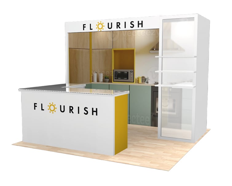 10x10 custom exhibit