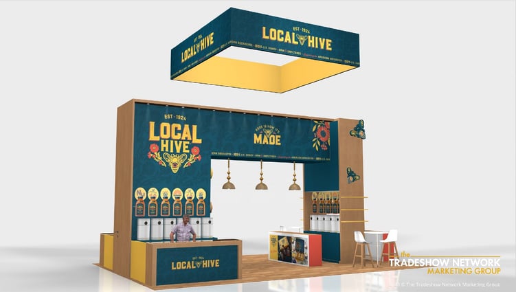 20x20 booth by the tradeshow network