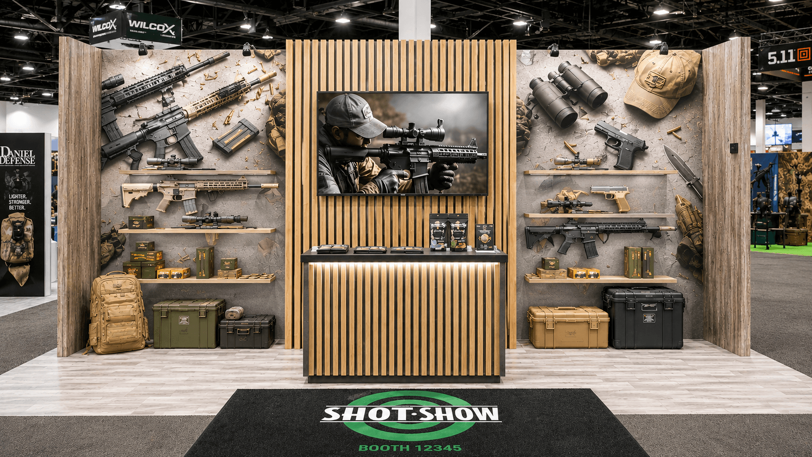 shot show booth designs