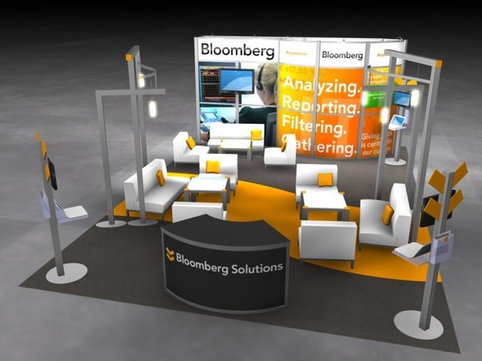 custom island trade show display