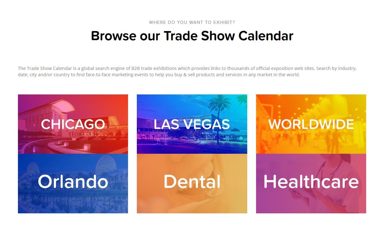 trade show events calendar