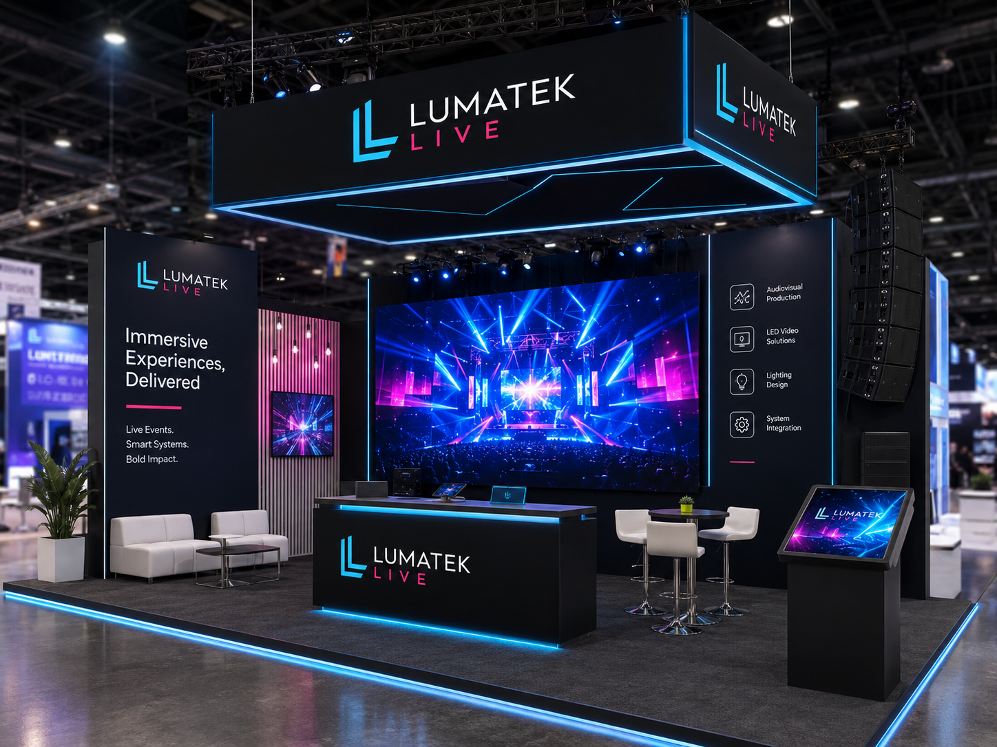 LED wall rental exhibits