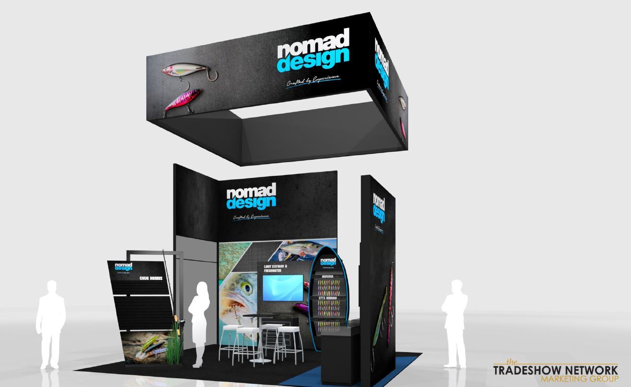 20x20 island booth