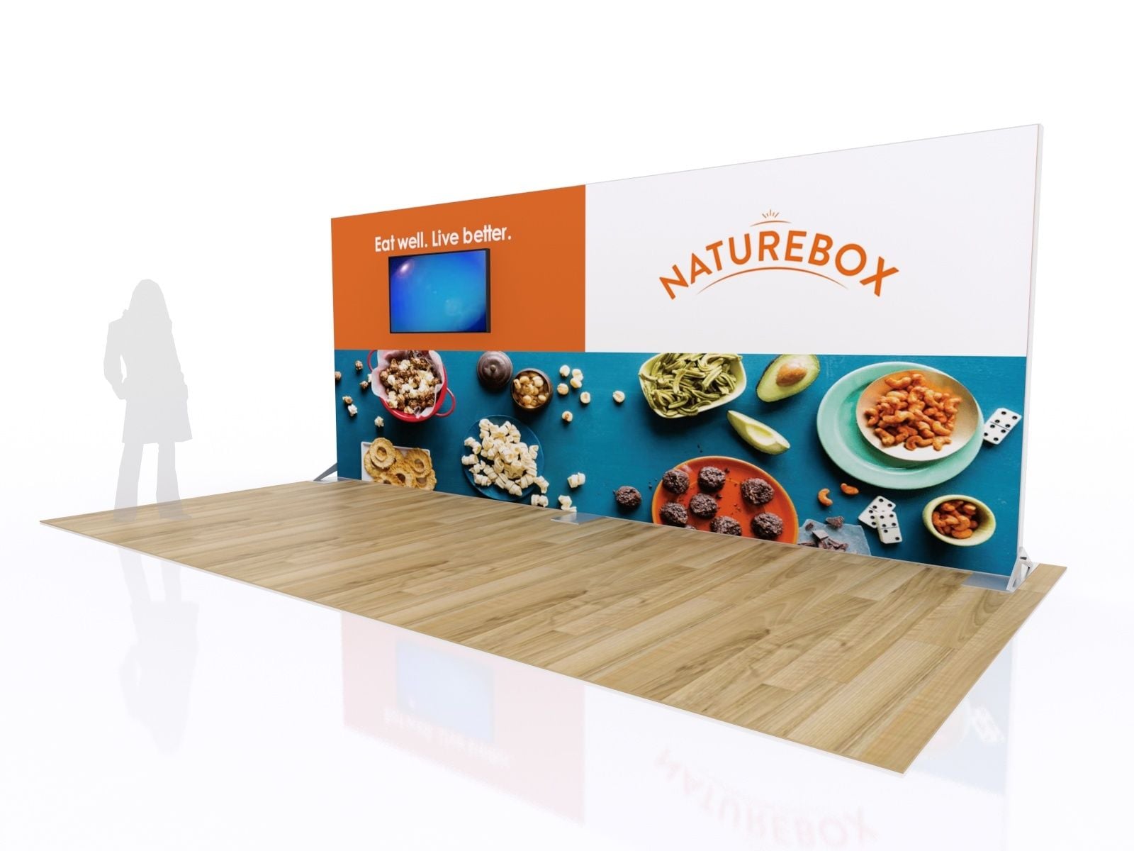 10x20 backlit rental trade show booth 